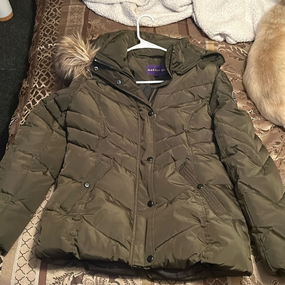 Madden Girl Army Green Woman’s Winter Coat Jacket Medium